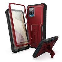 ExoGuard for Samsung Galaxy A12 Case, Rubber Shockproof Full-Body Cover Case Built-in Screen Protector and Kickstand Compatible with Samsung A12 Phone