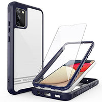ExoGuard Samsung Galaxy A02S Case Comes with Screen Protector, Clear Hard Back Shockproof Full Body Coverage Phone Case for Samsung A02S