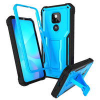 ExoGuard for Moto G Play 2021 Case, Rubber Shockproof Full-Body Cover Case Built-in Screen Protector and Kickstand Compatible with Moto G Play 2021 Phone