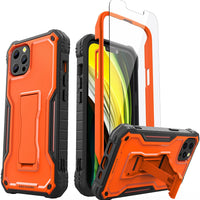 ExoGuard for iPhone 13 Series Case, Rubber Shockproof Full Body Cover Case with Tempered Glass Screen Protector Built-in Kickstand for iPhone 13/iPhone 13 Mini/iPhone 13 Pro/iPhone 13 Pro Max