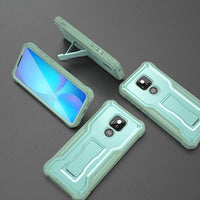 ExoGuard for Moto G Play 2021 Case, Rubber Shockproof Full-Body Cover Case Built-in Screen Protector and Kickstand Compatible with Moto G Play 2021 Phone