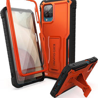 ExoGuard for Samsung Galaxy A12 Case, Rubber Shockproof Full-Body Cover Case Built-in Screen Protector and Kickstand Compatible with Samsung A12 Phone