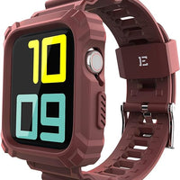 ExoGuard for Apple Watch Bands 38/40/42/44mm Series with Case, Sports Style Replacement Band Strap Shockproof with Bumper Case fits iWatch 6/5/4/3/2/1/SE