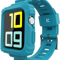 ExoGuard for Apple Watch Bands 38/40/42/44mm Series with Case, Sports Style Replacement Band Strap Shockproof with Bumper Case fits iWatch 6/5/4/3/2/1/SE