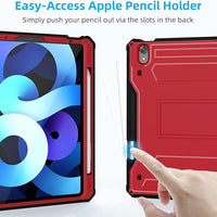 ExoGurad for iPad Air 4th Generation Case with Pencil Holder, Heavy Duty Full Body Protective Cover 10. 9 Inch Case with Built-in Screen Protector and Kickstand