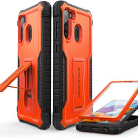 ExoGuard for Samsung Galaxy A21 Case, Rubber Shockproof Full-Body Cover Case Built-in Screen Protector and Kickstand Compatible with Samsung A21 Phone
