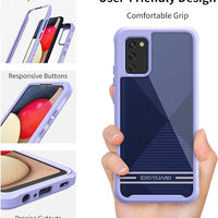 ExoGuard Samsung Galaxy A02S Case Comes with Screen Protector, Clear Hard Back Shockproof Full Body Coverage Phone Case for Samsung A02S