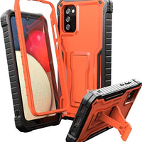 ExoGuard for Samsung Galaxy A02S Case, Rubber Shockproof Full-Body Cover Case Built-in Screen Protector and Kickstand Compatible with Samsung A02S Phone