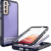ExoGuard Samsung Galaxy S21 Series Case with Screen Protector, Dual Layer Full Body Protection Cover Clear Back (S21 Ultra Does not come with a screen protector)