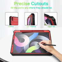 ExoGurad for iPad Air 4th Generation Case with Pencil Holder, Heavy Duty Full Body Protective Cover 10. 9 Inch Case with Built-in Screen Protector and Kickstand