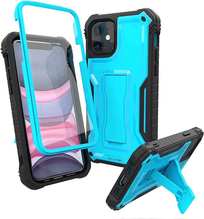 ExoGuard for iPhone 11 Series Case, Rubber Shockproof Full-Body Cover