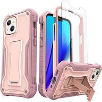 ExoGuard for iPhone 13 Series Case, Rubber Shockproof Full Body Cover Case with Tempered Glass Screen Protector Built-in Kickstand for iPhone 13/iPhone 13 Mini/iPhone 13 Pro/iPhone 13 Pro Max