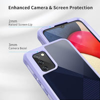 ExoGuard Samsung Galaxy A02S Case Comes with Screen Protector, Clear Hard Back Shockproof Full Body Coverage Phone Case for Samsung A02S