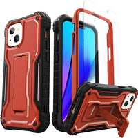 ExoGuard for iPhone 13 Series Case, Rubber Shockproof Full Body Cover Case with Tempered Glass Screen Protector Built-in Kickstand for iPhone 13/iPhone 13 Mini/iPhone 13 Pro/iPhone 13 Pro Max