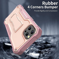 ExoGuard for iPhone 13 Series Case, Rubber Shockproof Full Body Cover Case with Tempered Glass Screen Protector Built-in Kickstand for iPhone 13/iPhone 13 Mini/iPhone 13 Pro/iPhone 13 Pro Max