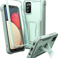 ExoGuard for Samsung Galaxy A02S Case, Rubber Shockproof Full-Body Cover Case Built-in Screen Protector and Kickstand Compatible with Samsung A02S Phone