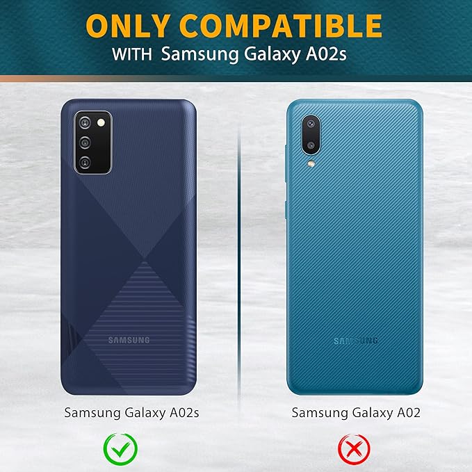 ExoGuard Samsung Galaxy A02S Case Comes with Screen Protector, Clear Hard Back Shockproof Full Body Coverage Phone Case for Samsung A02S