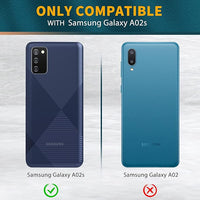 ExoGuard Samsung Galaxy A02S Case Comes with Screen Protector, Clear Hard Back Shockproof Full Body Coverage Phone Case for Samsung A02S