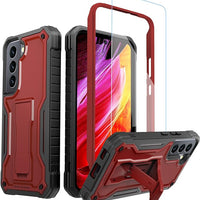 ExoGuard for Samsung Galaxy S22 Series Case, Rubber Shockproof Heavy Duty Case with Screen Protector Built-in Kickstand for Samsung S22 / Samsung S22 Plus / Samsung S22 Ultra(S22 Ultra Does not come with a screen protector)