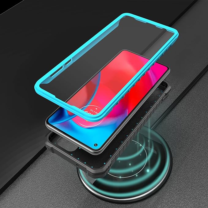 ExoGuard for Moto G Stylus 5G Case, Rubber Shockproof Full-Body Cover Case Built-in Screen Protector and Kickstand Compatible with Moto G Stylus 5G Phone