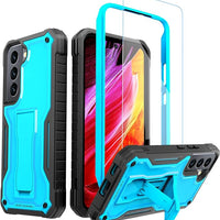 ExoGuard for Samsung Galaxy S22 Series Case, Rubber Shockproof Heavy Duty Case with Screen Protector Built-in Kickstand for Samsung S22 / Samsung S22 Plus / Samsung S22 Ultra(S22 Ultra Does not come with a screen protector)