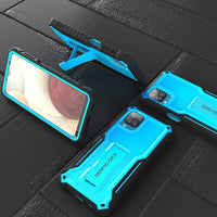ExoGuard for Samsung Galaxy A12 Case, Rubber Shockproof Full-Body Cover Case Built-in Screen Protector and Kickstand Compatible with Samsung A12 Phone