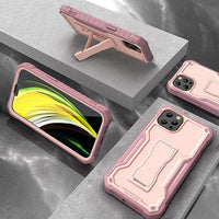 ExoGuard for iPhone 13 Series Case, Rubber Shockproof Full Body Cover Case with Tempered Glass Screen Protector Built-in Kickstand for iPhone 13/iPhone 13 Mini/iPhone 13 Pro/iPhone 13 Pro Max