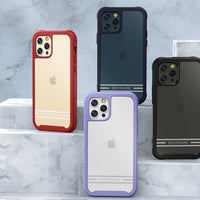 ExoGuard iPhone 12 Series Case with Screen Protector, Dual Layer Full Body Protection Cover Clear Back Phone Case for iPhone Series