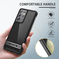 ExoGuard Samsung Galaxy S21 Series Case with Screen Protector, Dual Layer Full Body Protection Cover Clear Back (S21 Ultra Does not come with a screen protector)