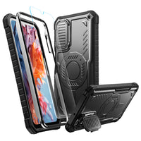 ExoGuard for Samsung Galaxy A15 Case with Screen Protector, Rubber Full-Body Cover Protective Case with Camera Cover and Kickstand Function