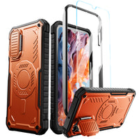 ExoGuard for Samsung Galaxy A15 Case with Screen Protector, Rubber Full-Body Cover Protective Case with Camera Cover and Kickstand Function