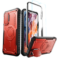 ExoGuard for Samsung Galaxy A15 Case with Screen Protector, Rubber Full-Body Cover Protective Case with Camera Cover and Kickstand Function