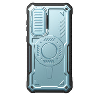 ExoGuard for Samsung Galaxy S23 FE Case with Screen Protector,Rubber Full-Body Cover Protective Case with Camera Cover and Kickstand Function