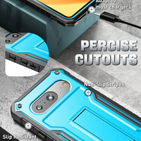 ExoGuard for Google Pixel 8 Series Case, Built in Kickstand Rubber Shockproof Impact Resistance Protective Cover Phone Case with Google Pixel 8/Google Pixel 8 Pro