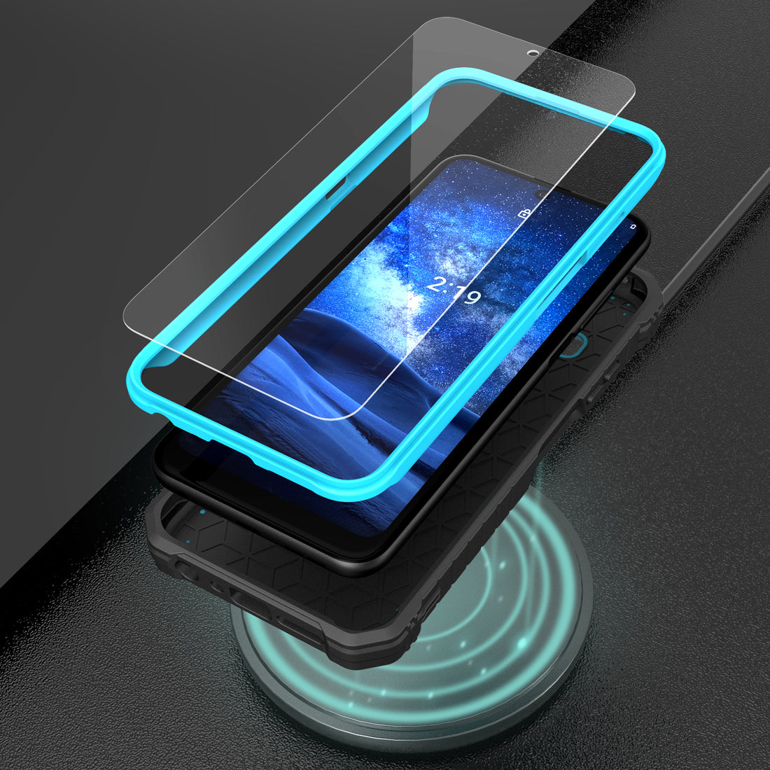 ExoGuard for Nokia 8 V 5G UW Case, Compatible with Nokia 8.3 Phone, Rubber Shockproof Full-Body Cover Case Built-in Screen Protector and Kickstand