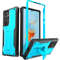 ExoGuard for Samsung Galaxy S22 Series Case, Rubber Shockproof Heavy Duty Case with Screen Protector Built-in Kickstand for Samsung S22 / Samsung S22 Plus / Samsung S22 Ultra(S22 Ultra Does not come with a screen protector)
