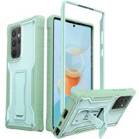 ExoGuard for Samsung Galaxy S22 Series Case, Rubber Shockproof Heavy Duty Case with Screen Protector Built-in Kickstand for Samsung S22 / Samsung S22 Plus / Samsung S22 Ultra(S22 Ultra Does not come with a screen protector)