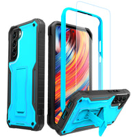 ExoGuard for Samsung Galaxy S22 Series Case, Rubber Shockproof Heavy Duty Case with Screen Protector Built-in Kickstand for Samsung S22 / Samsung S22 Plus / Samsung S22 Ultra(S22 Ultra Does not come with a screen protector)
