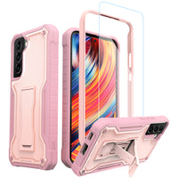 ExoGuard for Samsung Galaxy S22 Series Case, Rubber Shockproof Heavy Duty Case with Screen Protector Built-in Kickstand for Samsung S22 / Samsung S22 Plus / Samsung S22 Ultra(S22 Ultra Does not come with a screen protector)