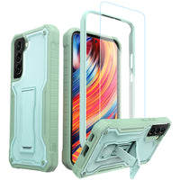 ExoGuard for Samsung Galaxy S22 Series Case, Rubber Shockproof Heavy Duty Case with Screen Protector Built-in Kickstand for Samsung S22 / Samsung S22 Plus / Samsung S22 Ultra(S22 Ultra Does not come with a screen protector)