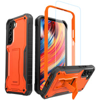 ExoGuard for Samsung Galaxy S22 Series Case, Rubber Shockproof Heavy Duty Case with Screen Protector Built-in Kickstand for Samsung S22 / Samsung S22 Plus / Samsung S22 Ultra(S22 Ultra Does not come with a screen protector)