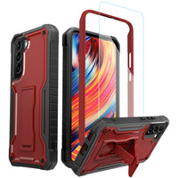 ExoGuard for Samsung Galaxy S22 Series Case, Rubber Shockproof Heavy Duty Case with Screen Protector Built-in Kickstand for Samsung S22 / Samsung S22 Plus / Samsung S22 Ultra(S22 Ultra Does not come with a screen protector)