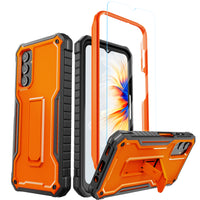 ExoGuard for Samsung Galaxy A14 5G Case, Rubber Shockproof Heavy Duty Case with Screen Protector for Samsung A14 Phone, Built-in Kickstand