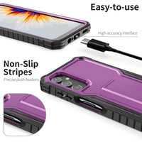 ExoGuard for Samsung Galaxy A14 5G Case, Rubber Shockproof Heavy Duty Case with Screen Protector for Samsung A14 Phone, Built-in Kickstand