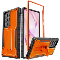ExoGuard for Samsung Galaxy S23 Series Case, Rubber Shockproof Heavy Duty Case with Screen Protector Built-in Kickstand for Samsung S23 / Samsung S23 Plus / Samsung S23 Ultra(S23 Ultra Does not come with a screen protector)