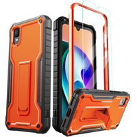 ExoGuard for TCL 30Z Case, TCL 30 LE Case, Rubber Shockproof Full-Body Cover Case Come with a Tempered Glass Screen Protector and Kickstand