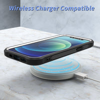 ExoGuard iPhone 12 Series Case with Screen Protector, Dual Layer Full Body Protection Cover Clear Back Phone Case for iPhone Series