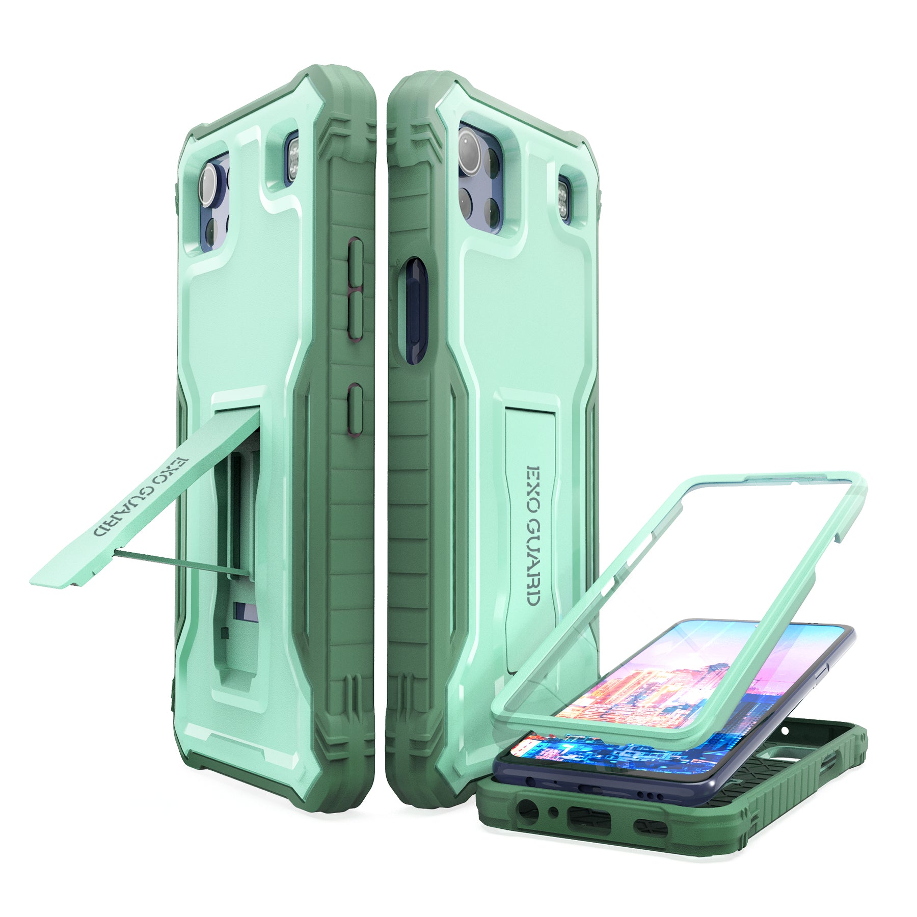 ExoGuard for LG K92 5G Case, Rubber Shockproof Full-Body Cover Case Bu