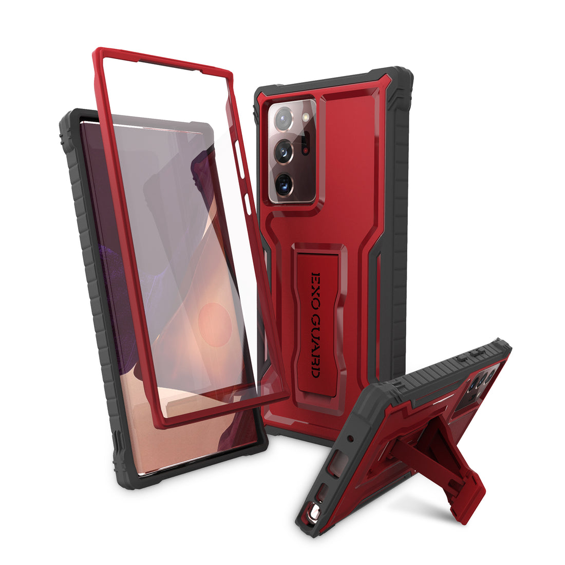 ExoGuard Samsung Galaxy Note 20 Series Case,Built-in Kickstand Rubber Shockproof Cover Case for Samsung Note 20/ Samsung Note 20 Ultra