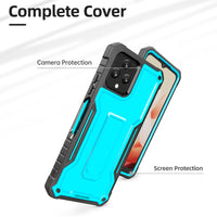 ExoGuard for T-Mobile REVVL 6 5G Case, Rubber Shockproof Full-Body Cover Case Come with a Tempered Glass Screen Protector, Built-in Kickstand
